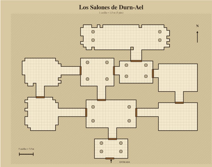 Mapa para jugadores de Los Salones de Durn-Ael